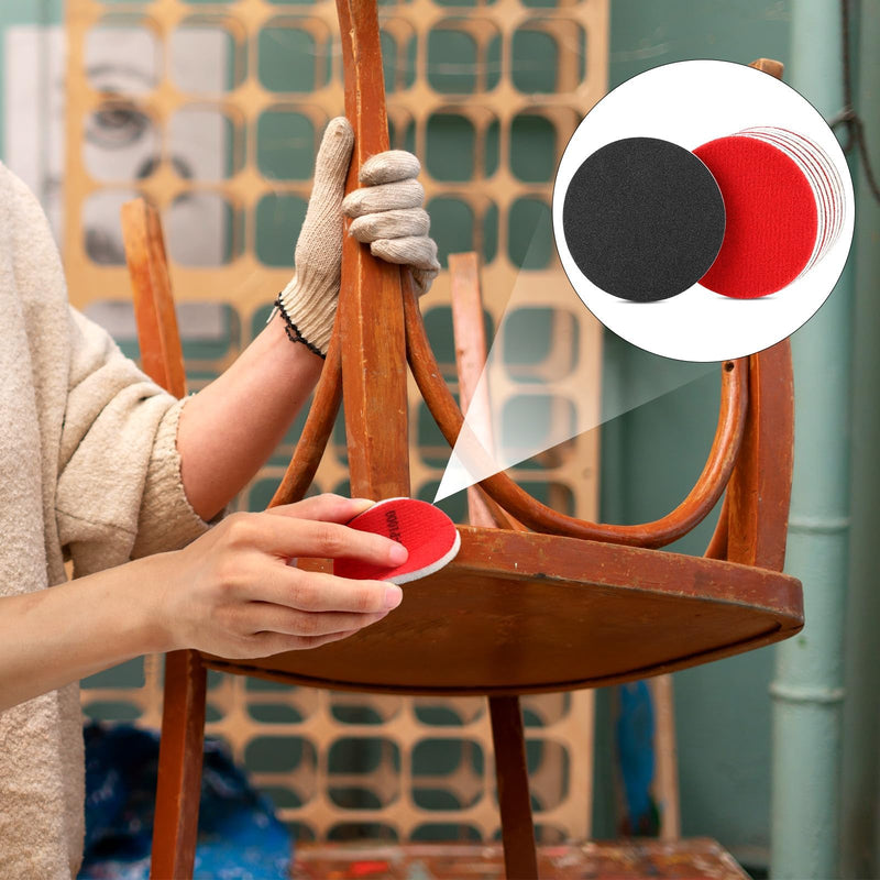 3000 Grit Sanding Sponge 8 Pieces Wood Round Sanding Pad Soft | Sanding Pads Reusable, Sanding Sponges Flexible, Paint Sandpaper for Drywall, Metal, Paint Circle P3000