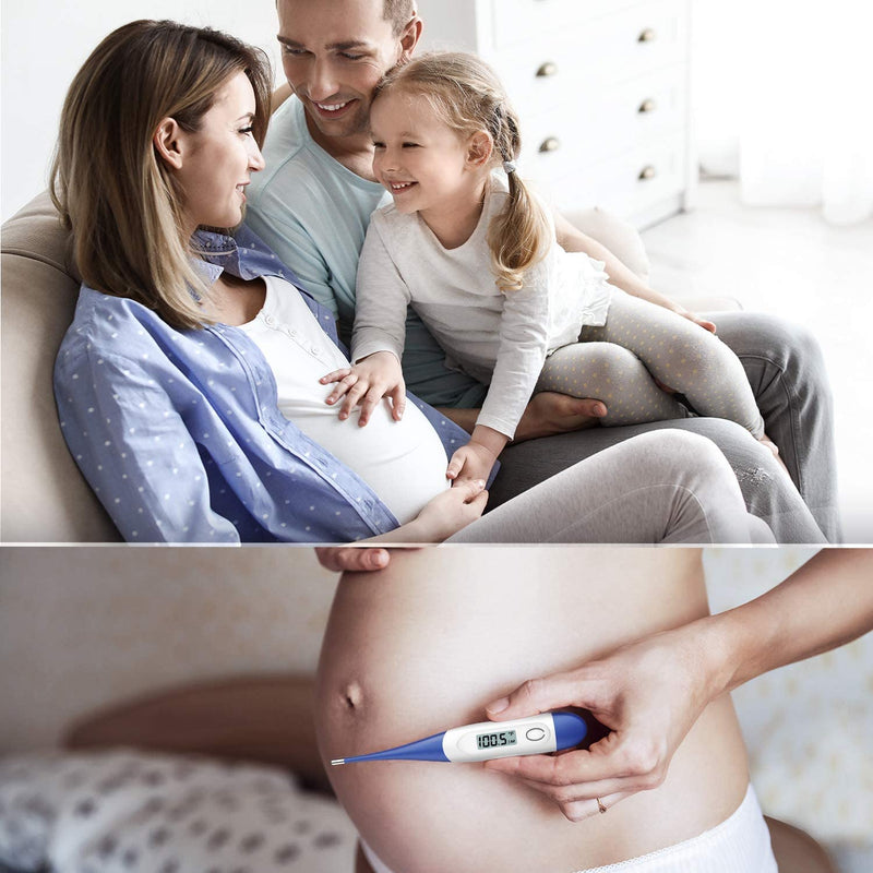 [Australia - AusPower] - Thermometer for Baby, 2 Packs, Rectal Digital Thermometer with 10 Seconds Fast Reading (Dark Blue+Green) Dark Blue+Green 