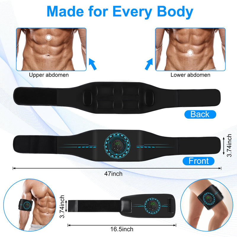 [Australia - AusPower] - ABS Stimulator Muscle Toner, AB Machine for Abdomen/Arm/Leg, Muscle Stimulator for Muscle Growth, Ab Toning Belt Muscle Stimulator for Men and Women 3 Pack Set-3 