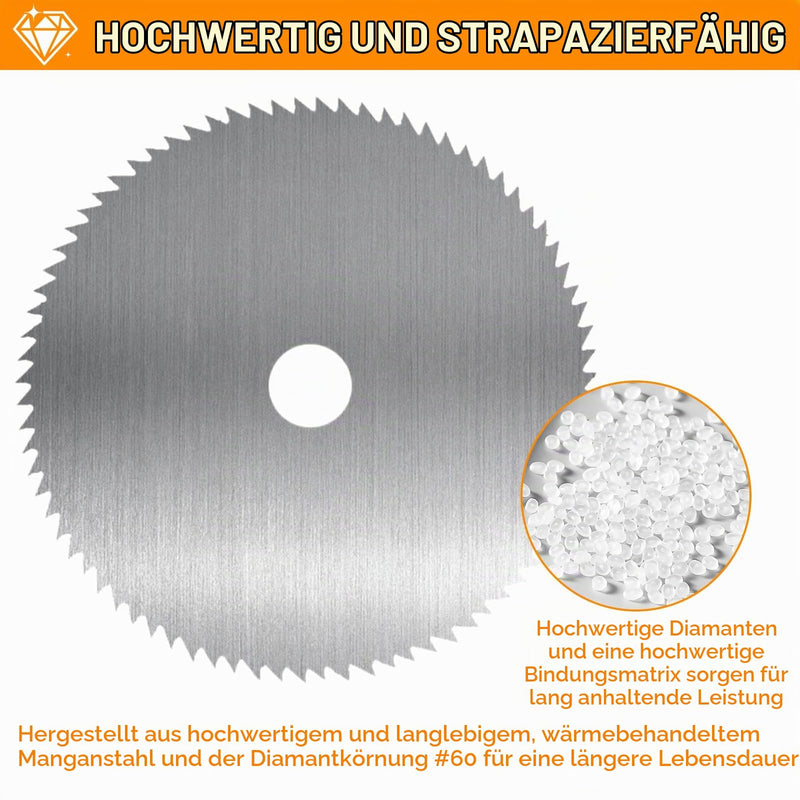 Set of 23 Cutting Discs and Flap Discs 75 mm, Angle Grinder Accessories with HSS Circular Saw Blades, Carbide Cutting Disc, Diameter 10 mm Bore, Grinding Cutting Polishing Metal Wood Plastic