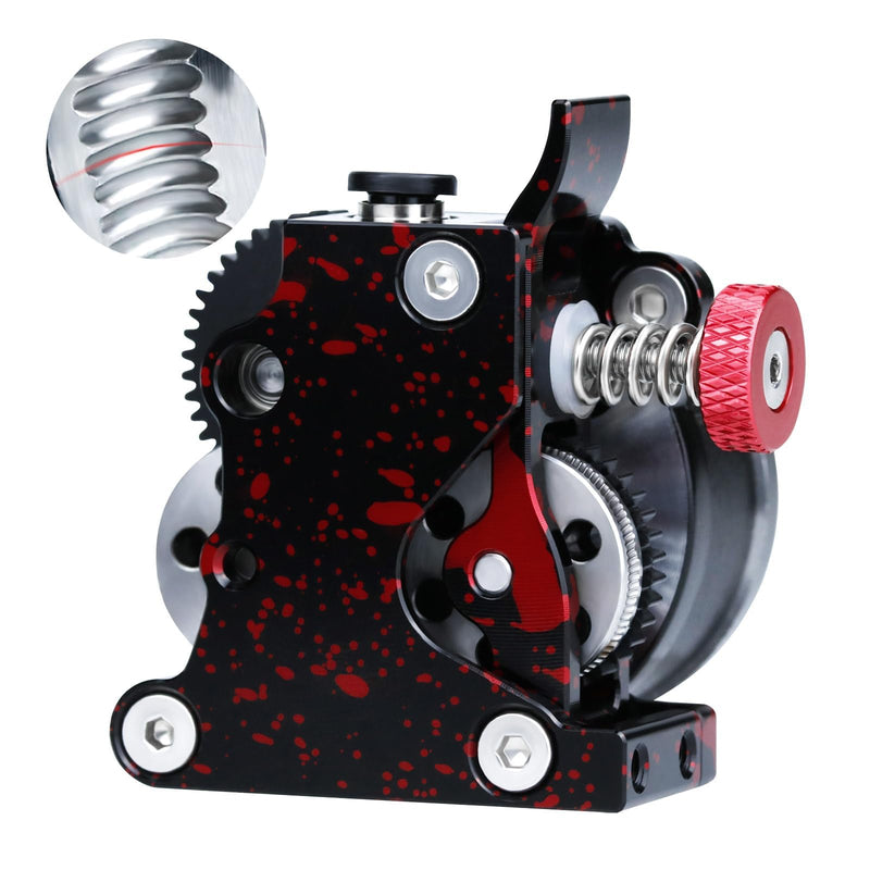 3D Printer Extruder Helical Tooth Large Gear POM Drive,Ender 3 v2 Extruder Gear Camouflage All Metals Parts Wear-Resistant Drive Wheel, Compatible with Ender 3/Pro/V2 3D Printer-with Motor