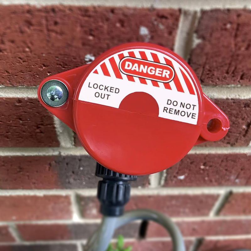 [Australia - AusPower] - Wisamic 2-Pack Gate Valve Lockout - Outdoor Faucet Lock for 1" to 2-1/2" Valve Handles, Secure Hose Bib Lock for Water Spigot, Propane Tank, Natural Gas, Petroleum and Chemical Industry - Red 2 Packs 