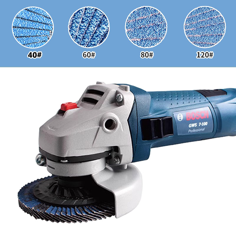 [Australia - AusPower] - Vueinrg Pack of 8 Serrated Discs Diameter 76 mm x 10 mm Grit 40/60/80/120 Mixing Set Lamellar Discs Sanding Mop Flap Disc for 10.8-12 V Angle Grinder 