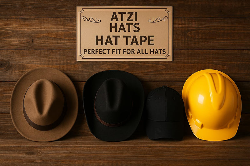 Hat Tape Roll 600" (50 Feet) Black - Hard Hats Size Reducer Foam Filler - Cap Sizing Strip Insert - for Fedora, Baseball Caps, Pana, Straw, Cowboy, Western