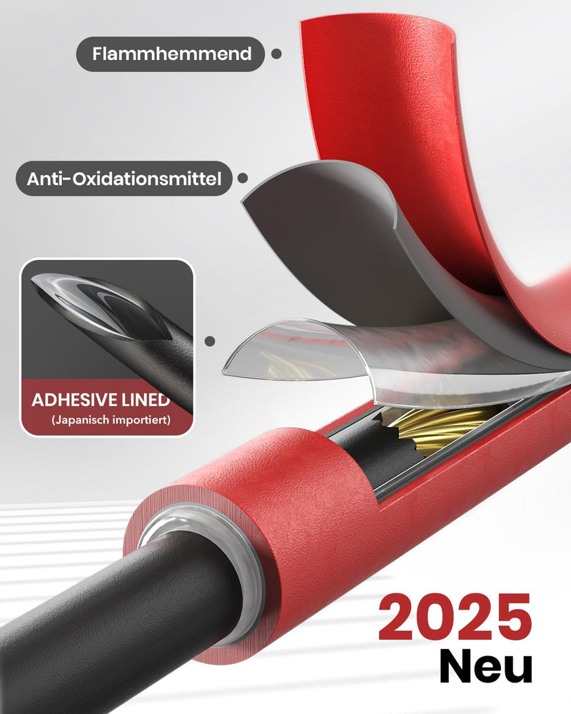 Eventronic 4:1 Heat Shrink Tube Set with Adhesive, 400 Pieces Double Wall, IP68 Heat Shrink Tube, Waterproof, for Electrical Insulation and Cable Connectors, High Load Capacity, Never Fades black and red 400 tlg