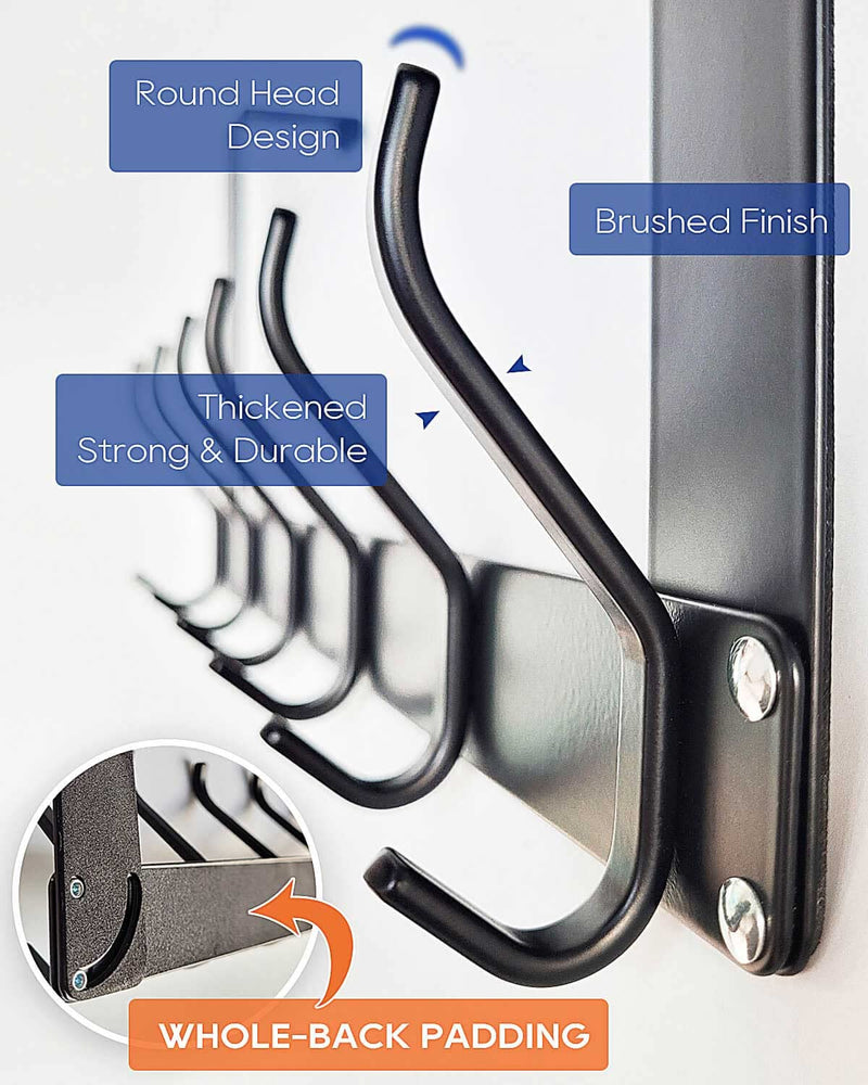 [Australia - AusPower] - Over The Door Hooks, No Assembly Required Door Hanger Hook, Sturdy Over The Door Coat Rack, Over Door Hanger Door Hooks for Hanging Clothes, Towels, Hats, Matte Black 1 Pack 