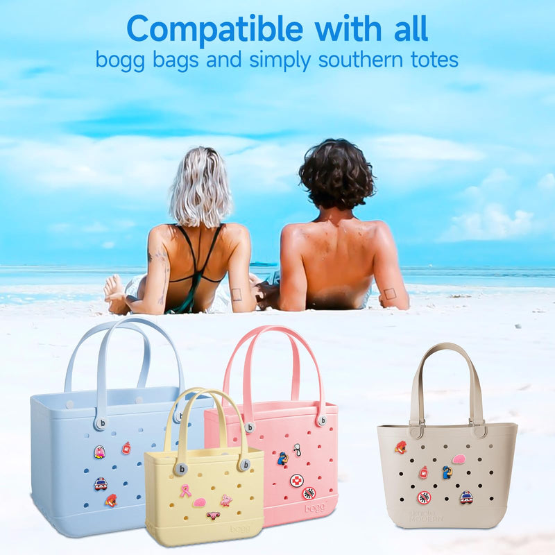 [Australia - AusPower] - 12pcs Charms for Bogg Bag, PVC Beach Charms for Simply Southern Totes, Insert Decorative for Handbag Beach Tote Nurse LIfe2 