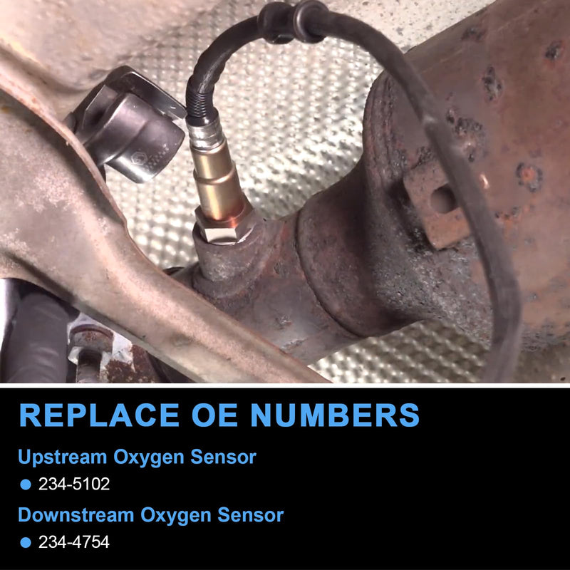 O2 Oxygen Sensor Upstream and Downstream Compatible with Volkswagen Beetle Golf Jetta Passat Rabbit 2.5L 2005 2006 2007 2008 2009 2010 2011 2012 2013 2014 234-5102 234-4754