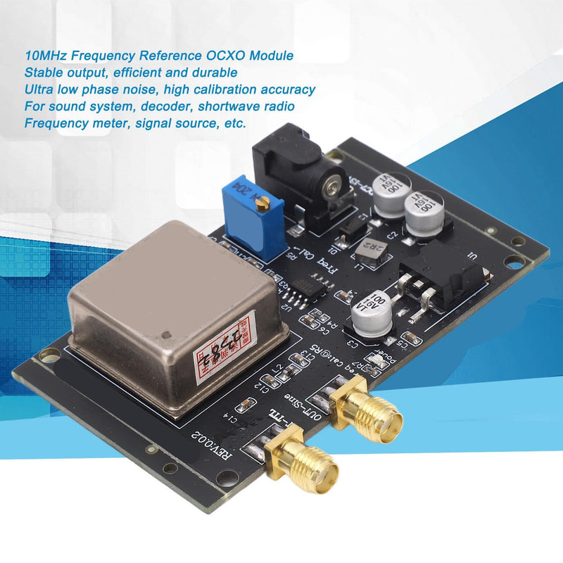 Respicefinem 10MHz Frequency Standard Module Adjustable Oscillator Module Accurate OCXO ±0.01Hz Calibration Accuracy Low Noise for Precise Instrument Calibration Audio Systems