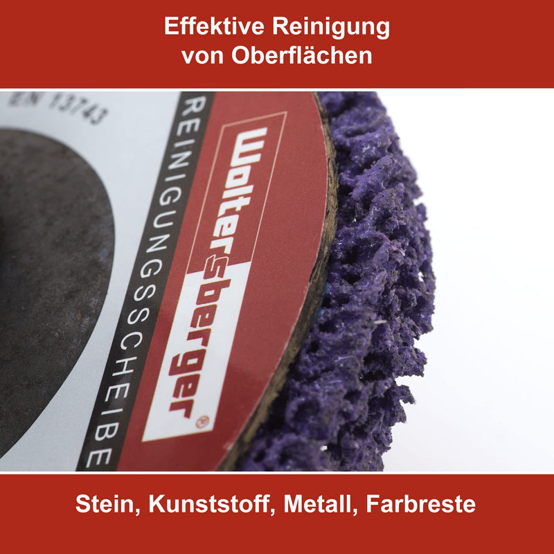 [Australia - AusPower] - Woltersberger® Pack of 5 Coarse Cleaning Discs Diameter 125 mm CSD Cleaning Fleece CBS Nylon Fabric Disc Purple for Angle Grinder Rust Remover for Flex 125mm 