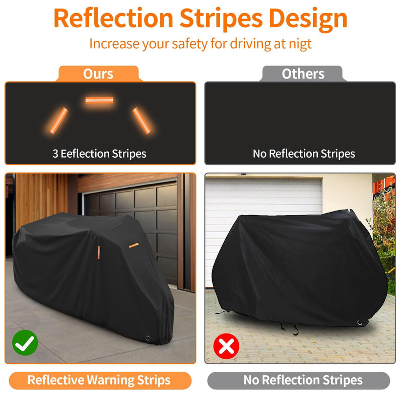 [Australia - AusPower] - AKEfit Adult Tricycle Cover Electric Tricycle Covers, Bike Covers Outdoor Storage Waterproof, Dustproof Bicycle Cover, Windproof Recumbent Trike Cover Black 75"L x 30"W x 44"H 