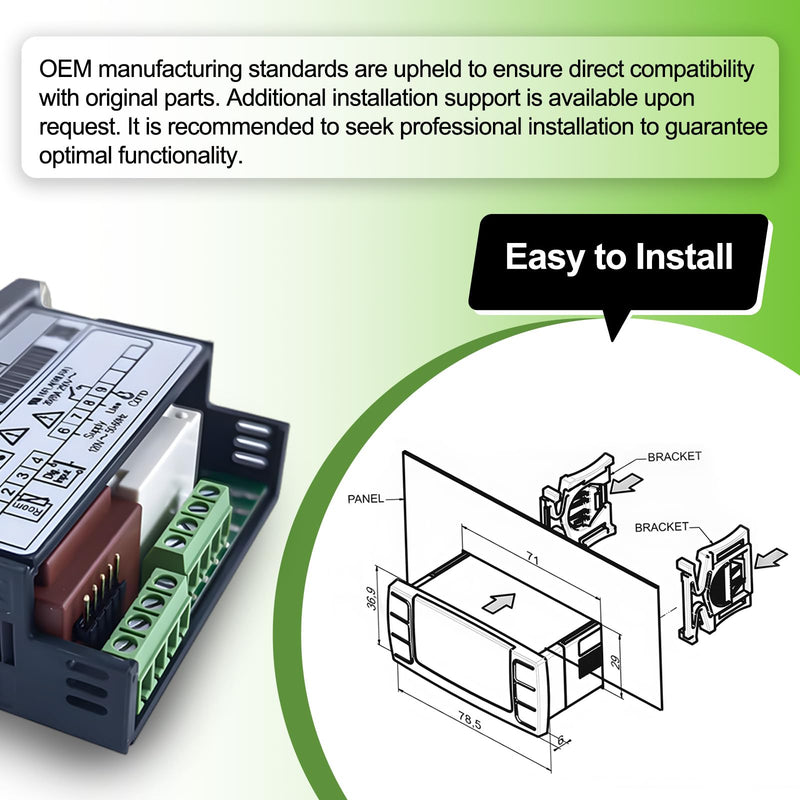 [Australia - AusPower] - Temperature Controller XR02CX-4N1F1 for Dixell, Programmable Digital Thermostat Fit for Commercial Refrigerators/Freezer 120V 50-60Hz with Sensor Probe (XR02CX-4N1F1) 