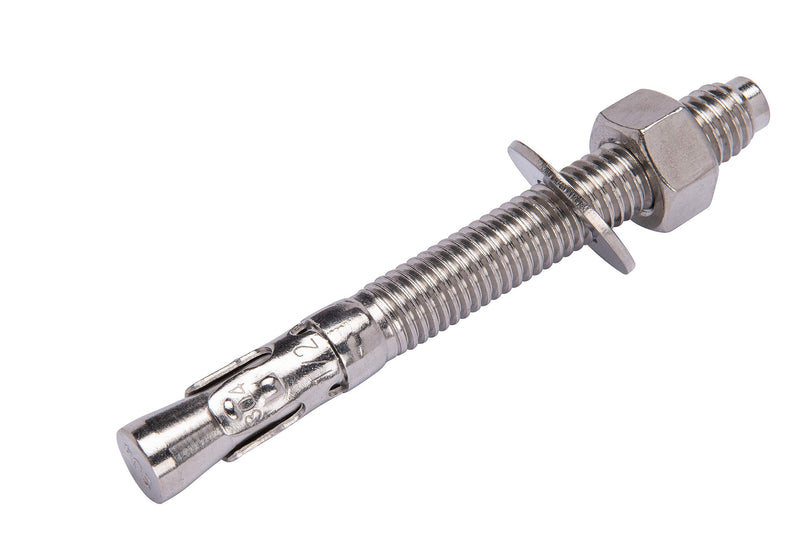 [Australia - AusPower] - Bolt Dropper 1/2" X 4-1/2" Wedge Anchor (5pc), 18-8 Stainless Steel Corrosion Resistant Commercial Grade Washers and Nuts Included Choose Size 1/2" x 4-1/2" 