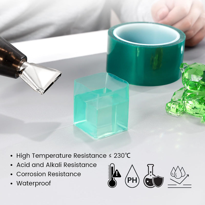 Resiners Resin Tape - 2IN W x 360FT L, High Temperature Resistance, Easy Peel-Off, Release Resin Tape for River Tables, Remove Residue