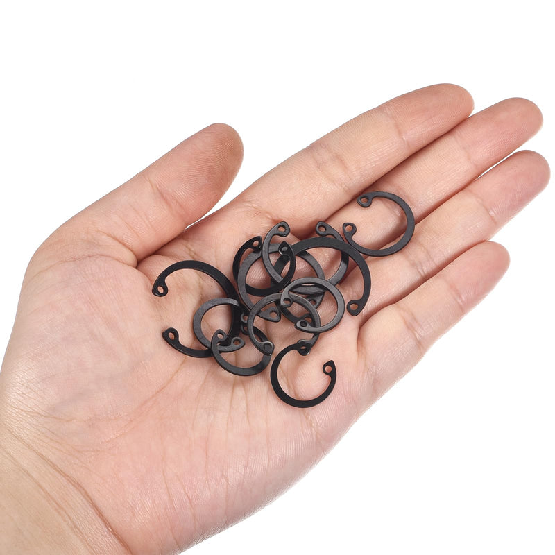 [Australia - AusPower] - uxcell 100Pcs Internal Retaining Ring Circlip Assortment Set, 65 Mn Metal Circlip Snap Rings 10 Sizes M8 M10 M12 M14 M16 M18 M20 M22 M24 M26 100 