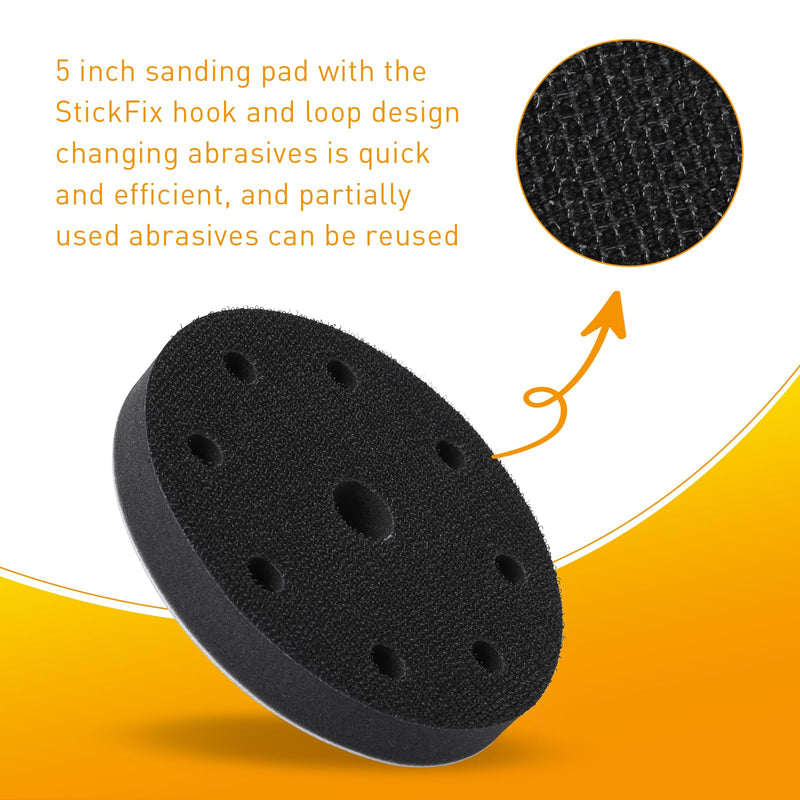 [Australia - AusPower] - 492271 5 Inch Sanding StickFix Interface Pad for Festool Sander, 5-inch Abrasive Net Sander Pad - 2 Pack 2 pcs 