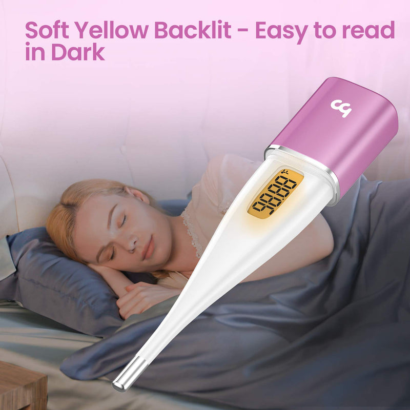 [Australia - AusPower] - Femometer Smart Basal Body Thermometer, BBT Thermometer with Backlight LED Screen, Fertility/Period Tracker with Femometer APP, Automatic Data Recording, Lipstick Shape, Easy to Use and Carry, Purple 