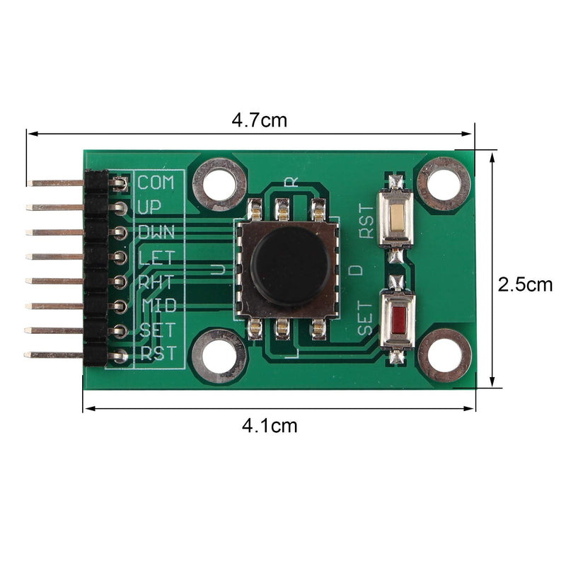 [Australia - AusPower] - HALJIA Pack of 5 Five Directions Navigation Button Module DIY Electronic PCB Board Compatible with MCU AVR Game 5D Rocker Joystick Independent Keyboard Switch Button Single Chip Arduino Module 