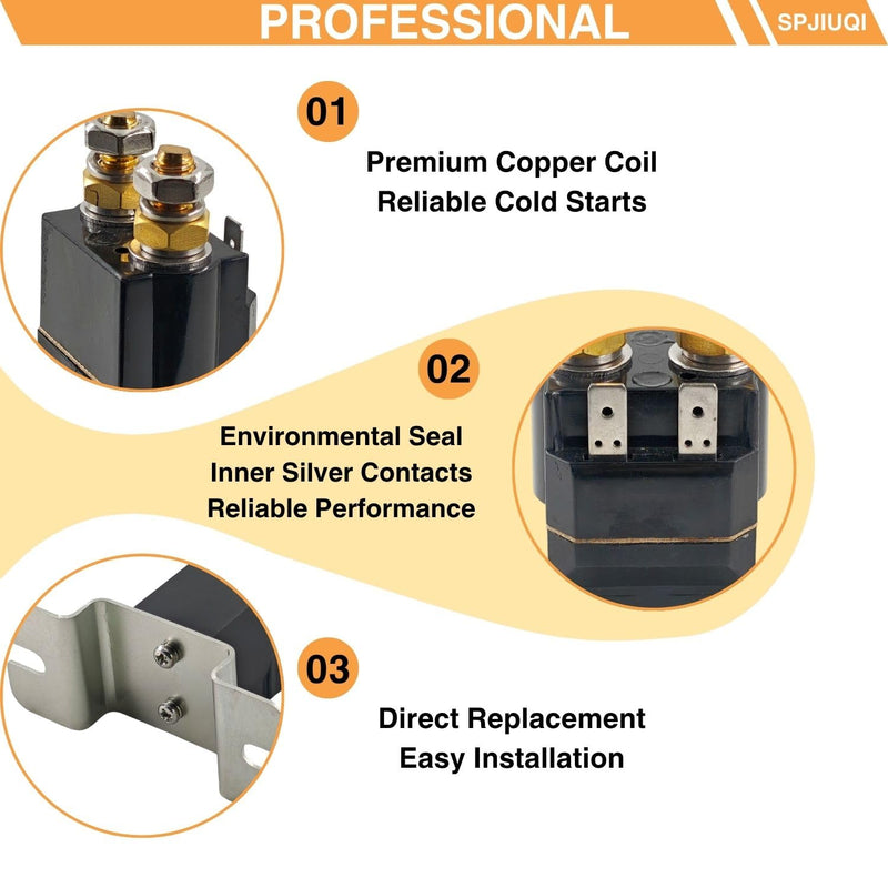 [Australia - AusPower] - Compact Contactor SU60-2506P 24 VDC 100A Continuous Duty SPST Relay Solenoid for Small Electric Vehicles Hydraulic Power Packs Interrupted & Uninterrupted Loads 