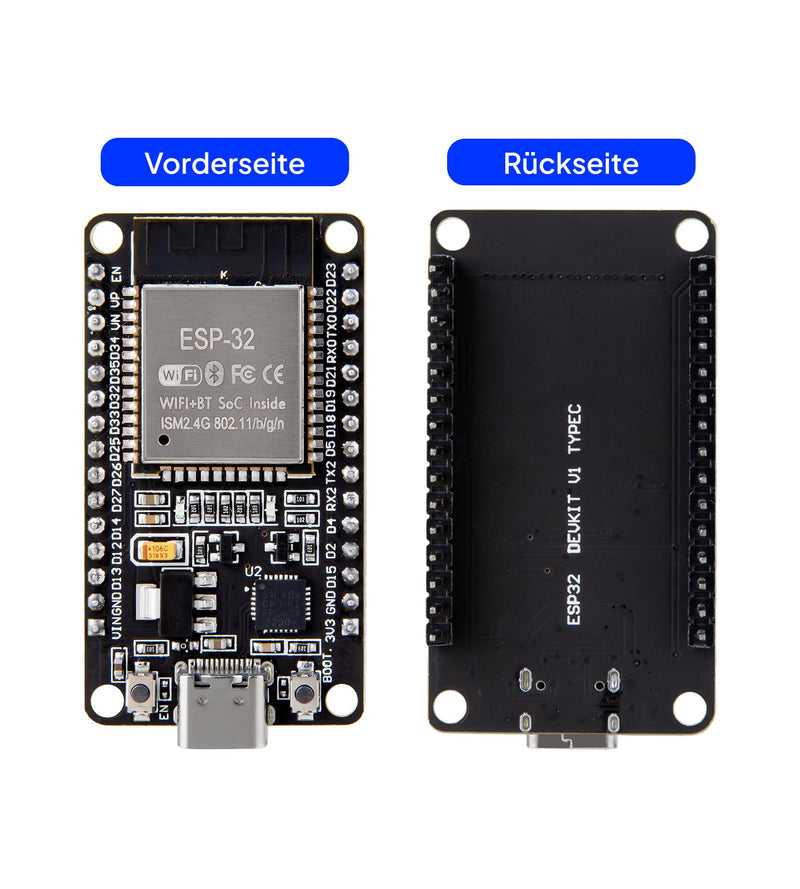 ELEGOO ESP-32 Board Pack of 3 USB-C Compatible with Arduino IDE | Development Board 2.4GHz Dual Mode WiFi + Bluetooth Dual Core Microcontroller Support AP/STA/AP+STA, CP2102 Chip