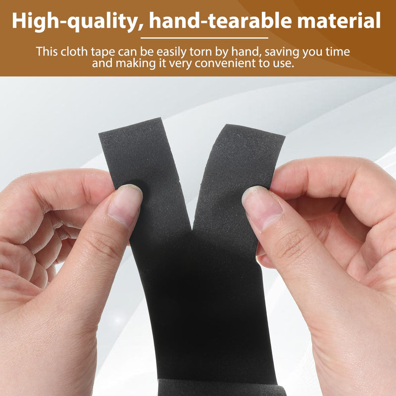 Book Repair Tape, Black Cloth Bookbinding Repair Tape Archival Document Repairs Tapes 2 Inch by 33 Feet Self Adhesive Matte Book Binding Tapes for Repairs Paper, Ephemera, Photos, Print and Artwork