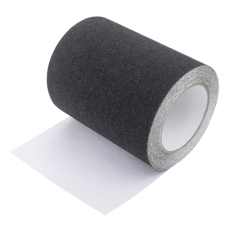 6 Inch x 20 Foot Anti Slip Traction Tape, Grip Tape Grit Non Slip, Outdoor Non Skid Treads, High Traction Friction Abrasive Adhesive Stairs Step, Black