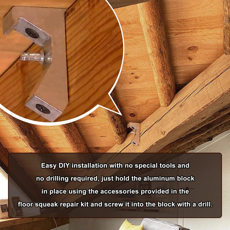 [Australia - AusPower] - Relief Wood Floor Repair Kit Can be Safely Used on Any 5/8 inch or Thicker subfloor(Silvery,12 Pcs) White 12 