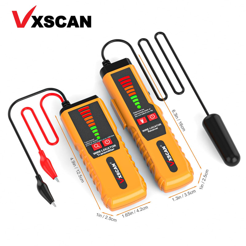 [Australia - AusPower] - VXSCAN Underground Cable Wire Locator, Wire Detector Tracer F04 for Finding Break Cables, Irrigation Wires 