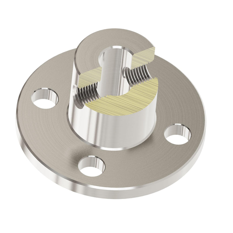 [Australia - AusPower] - 6mm(0.24 in) Flange Shaft Coupling, Rigid Coupling Motors Guide Support Coupler, High Hardness Connector Flanged Mount for DIY RC Model Motors Coupler with Set Screws & Wrench 6mm id-10mm od 