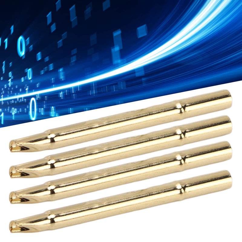 [Australia - AusPower] - FILFEEL R125-4S 100Pcs Spring Test Probe Sleeve, 2.4mm Probe Sleeve Drilling Size, Brass Testing Pin Spring Probe Set for P125 Series Pin 