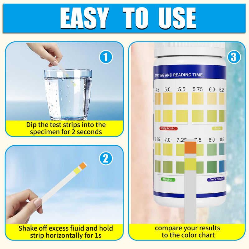 [Australia - AusPower] - pH Test Strips for Urine & Saliva: 200 Strips pH Paper for Testing Your Body's pH, 4.5 to 9.0 Acid Alkaline Litmus Paper pH Test Strip, Get Clear Acid-Alkaline Balance Results in Seconds, 4.5-9 Range 