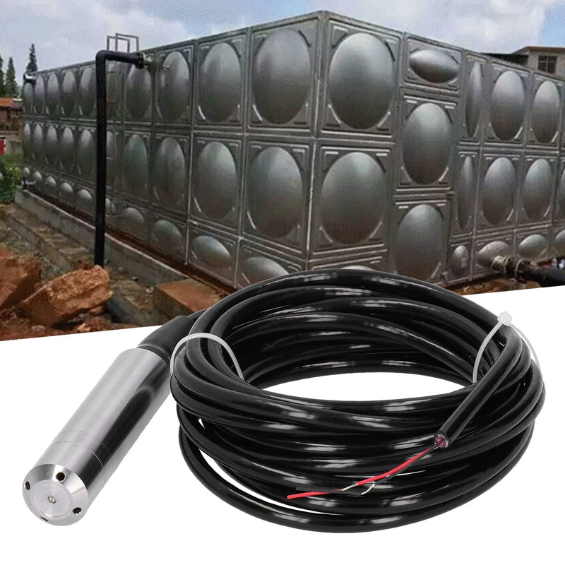 [Australia - AusPower] - 0-3m Liquid Level Transmitter, YB2JF 12-32VDC 4-20mA Level Sensor Throw in Type Water Level Transducer 304 Stainless Steel 5m Cable 