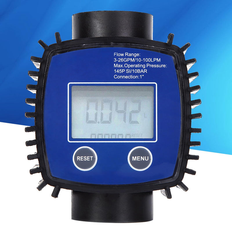 [Australia - AusPower] - Meter with Digital Display, High Precision Water Testing Meters, Portable Measuring Tool Suitable for Gasoline, 1 Inch Internal Thread 