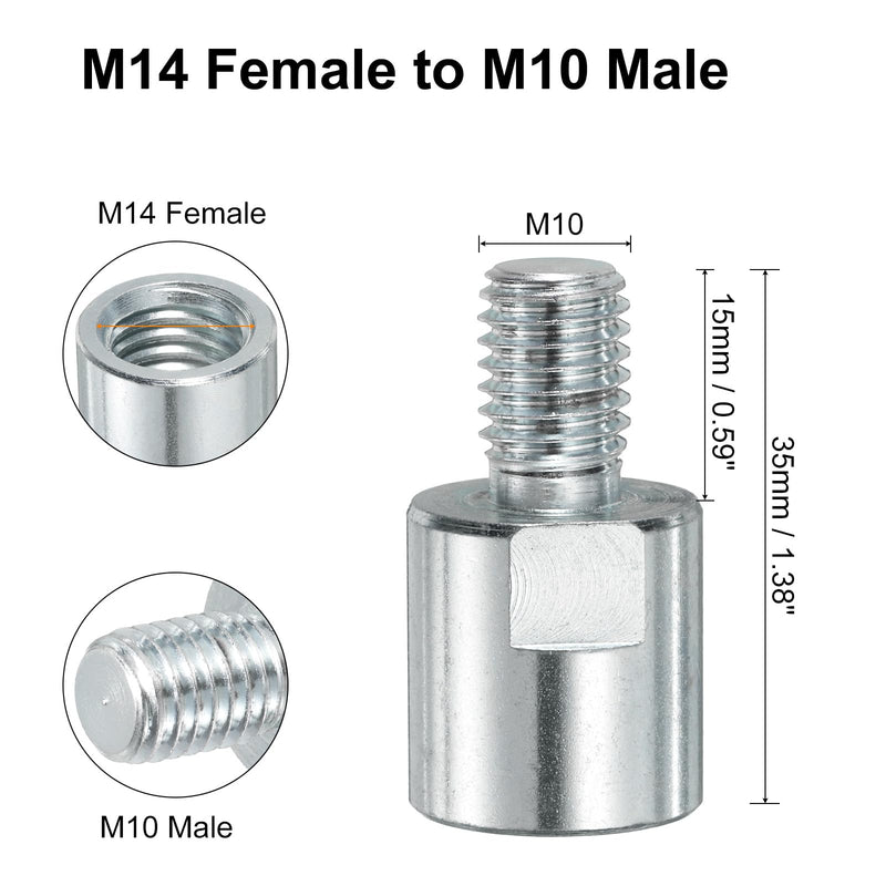 QUARKZMAN M14 Female to M10 Male Adapter Polisher Adapter Connection | Rotary tool connection thread adapter conversion tool for polishing wheel
