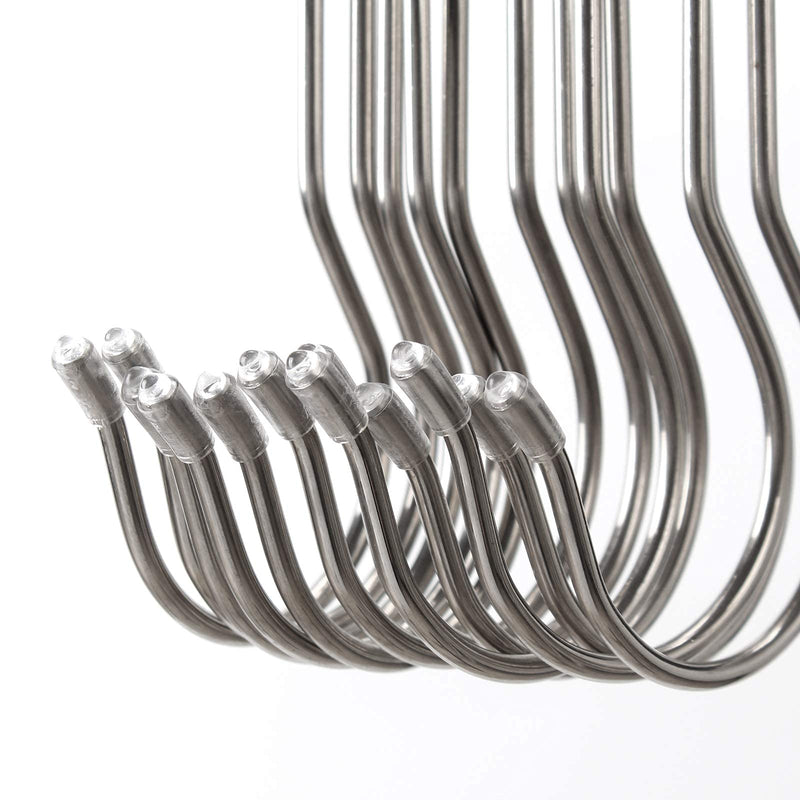 [Australia - AusPower] - 12 Pack Stainless Steel Large Size Hooks, S Shape Long Hooks, Metal Heavy-Duty S Hooks 12 inch 