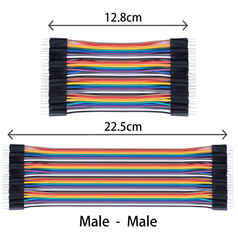 [Australia - AusPower] - 10cm+20cm 240pcs Breadboard Jumper Wires Cable Kit Male to Female, Male to Male, Female to Female Compatible with Arduino Projects and Raspberry Pi. 10+20cm 