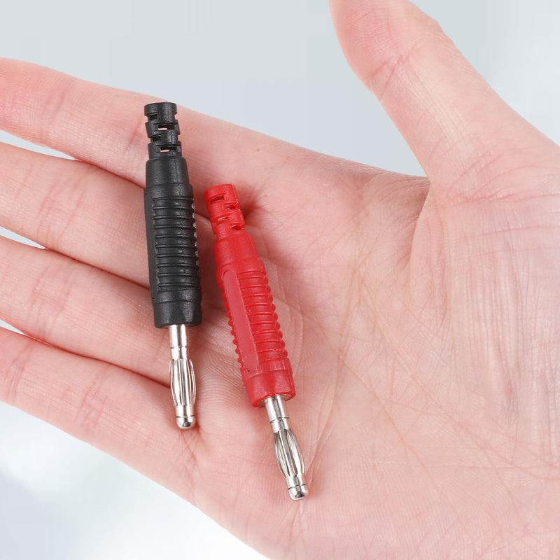 [Australia - AusPower] - Banana Plugs, 10 Pcs 4mm Insulated Banana Plug Connectors Adapters for Multimeter Test Leads Probes 
