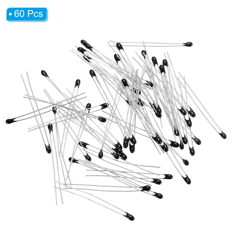 PATIKIL NTC Thermistor Resistors 60 Pieces 6.8K Ohm 3950 5% Accuracy High Sensitive Current Limiter Temperature Sensor for Temperature Measurement Black