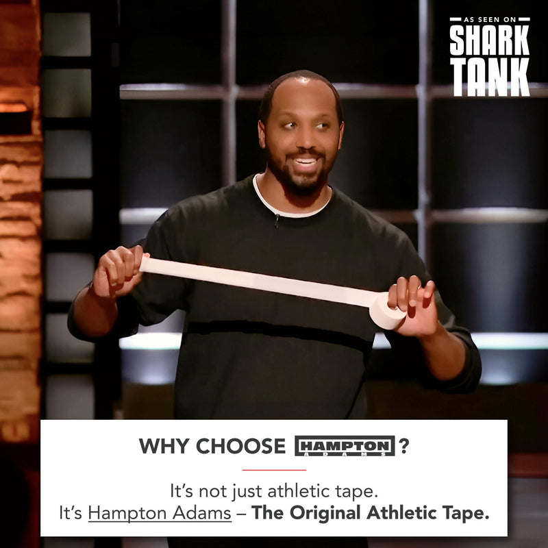 [Australia - AusPower] - Hampton Adams | As Seen on Shark Tank | Original Athletic Sports Tape (3-Pack) | 45ft Rolls | Very Strong Easy Tear NO Sticky Residue | Best Tape for Athlete & Trainers | Fingers Ankles Wrist 3 Count (Pack of 1) Black 