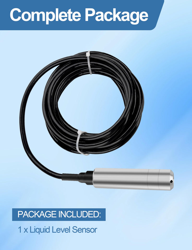 [Australia - AusPower] - Liquid Level Sensor Cable Submersible Transmitter Water Level Sensor Detector Cable, IP68 Liquid Level Transducer, 4-20mA Water Level Sensor Detector 0-39.37 inch 