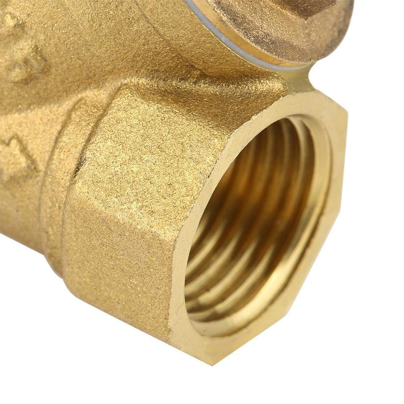 [Australia - AusPower] - Akozon Y Shaped Filter Ball Valve 1/2 Inch BSPP Female Thread Y Shaped Three Way Brass Strainer Filter Valve Connection for Water Oil Separation 