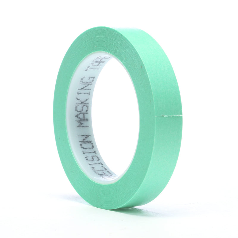 3M Precision Masking Tape, 06529, 3/4 in x 60 yds, 1 Roll, Green, Acrylic Adhesive, Adheres to Metal, Glass and Painted Surfaces 3/4 Inch x 60 Yard (Pack of 1)