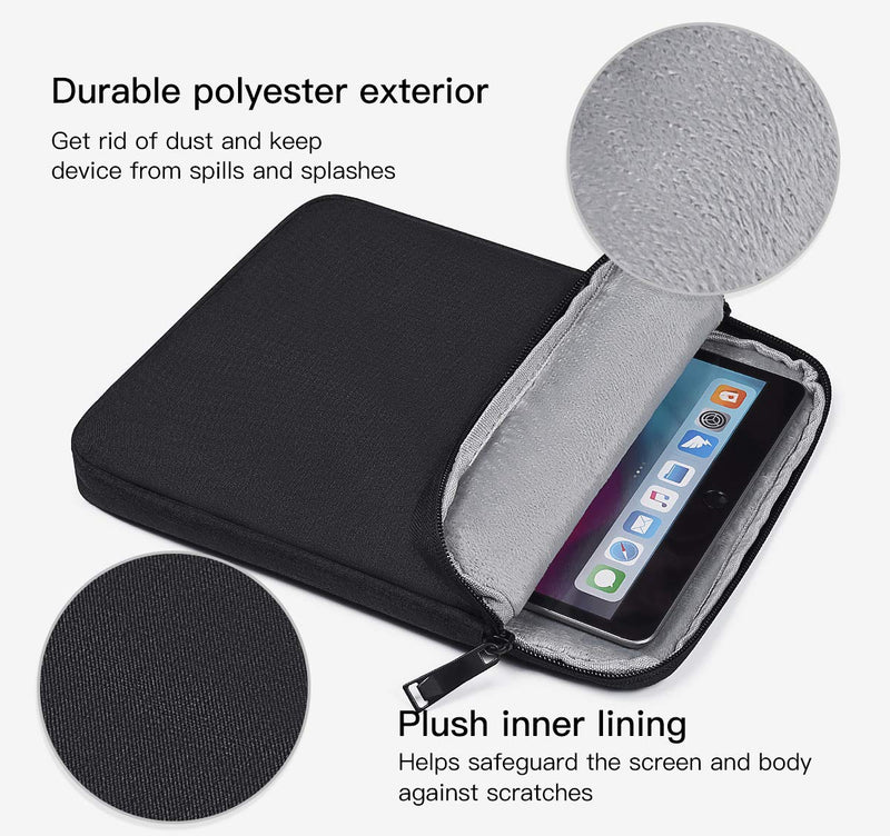 [Australia - AusPower] - 10 inch Waterproof Tablet Sleeve Case for 10.9 New iPad/iPad Pro 11/10.2 iPad/10.9 iPad Air 5 4/10.5 iPad Pro Air, Fire Max 11 Tablet/Kindle Fire HD 10 10.1/Scribe 10.2,Samsung Galaxy Tab A8/A7/S8/S7 9-11 Inch Black 