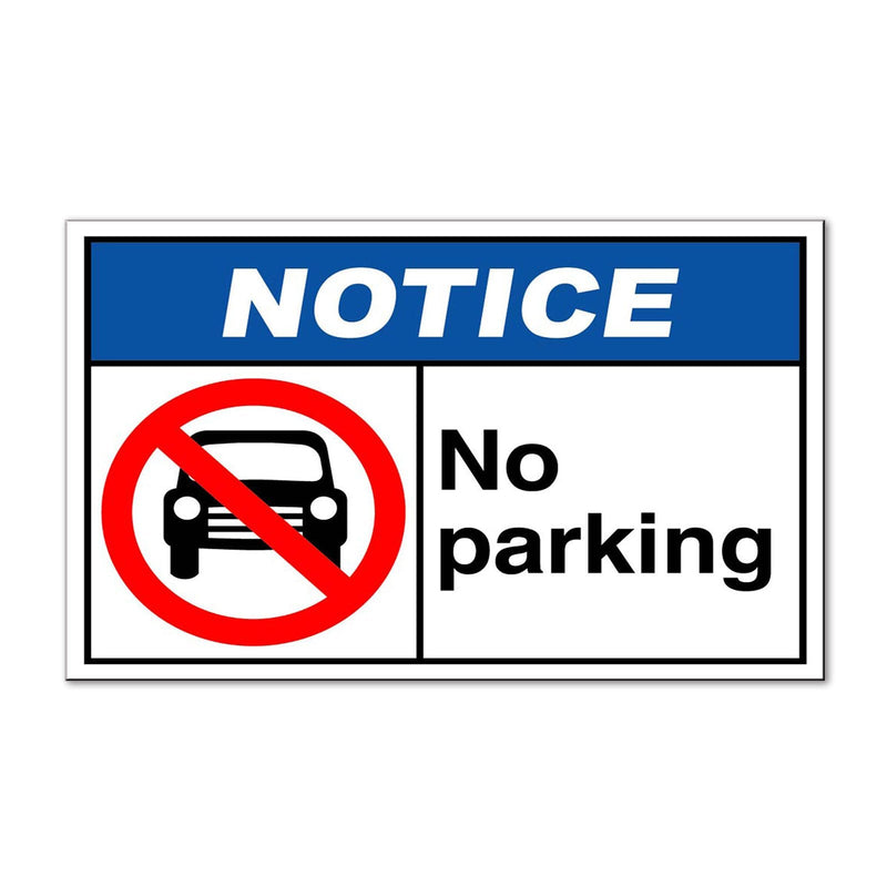 Fastasticdeals No Parking Notice OSHA/ANSI Safety Magnets Magnetic Signs-Qty 2-9 x 12 Inches