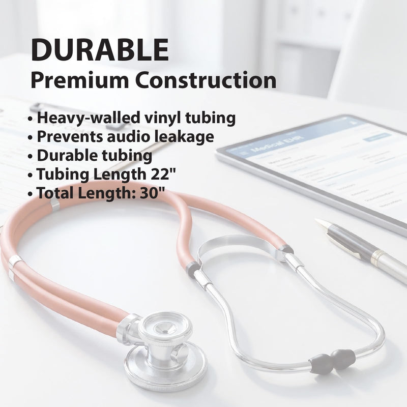Veridian Healthcare Sterling Series Sprague Rappaport-Type Stethoscope, Red, Boxed