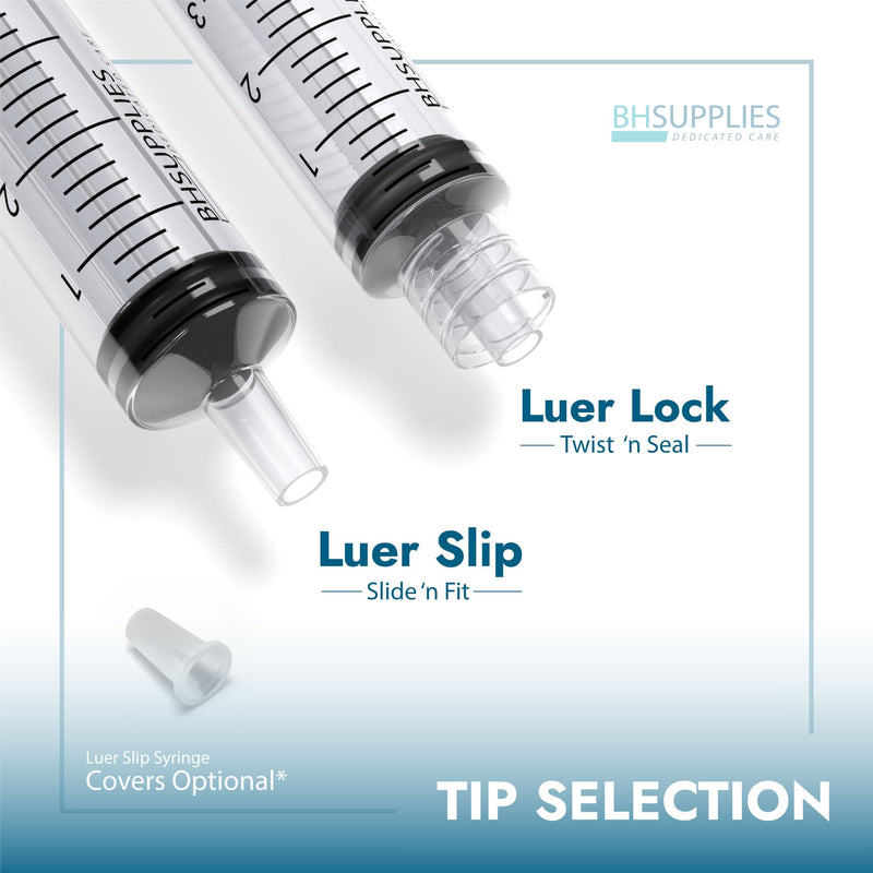 [Australia - AusPower] - BH Supplies 5ml Oral Syringe with Cap (No Needle) - Sterile, Individually Wrapped - 100 Syringe 5 mL - Luer Slip Cap 100.0 