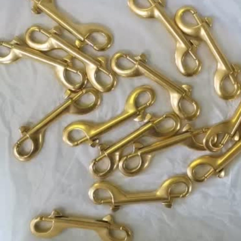 [Australia - AusPower] - Marine Grade 4" (100mm) Double Ended Clips/Bolt Snaps with SS316 Spring 4" (100mm) 18K Gold on Stainless Steel - 2pk 