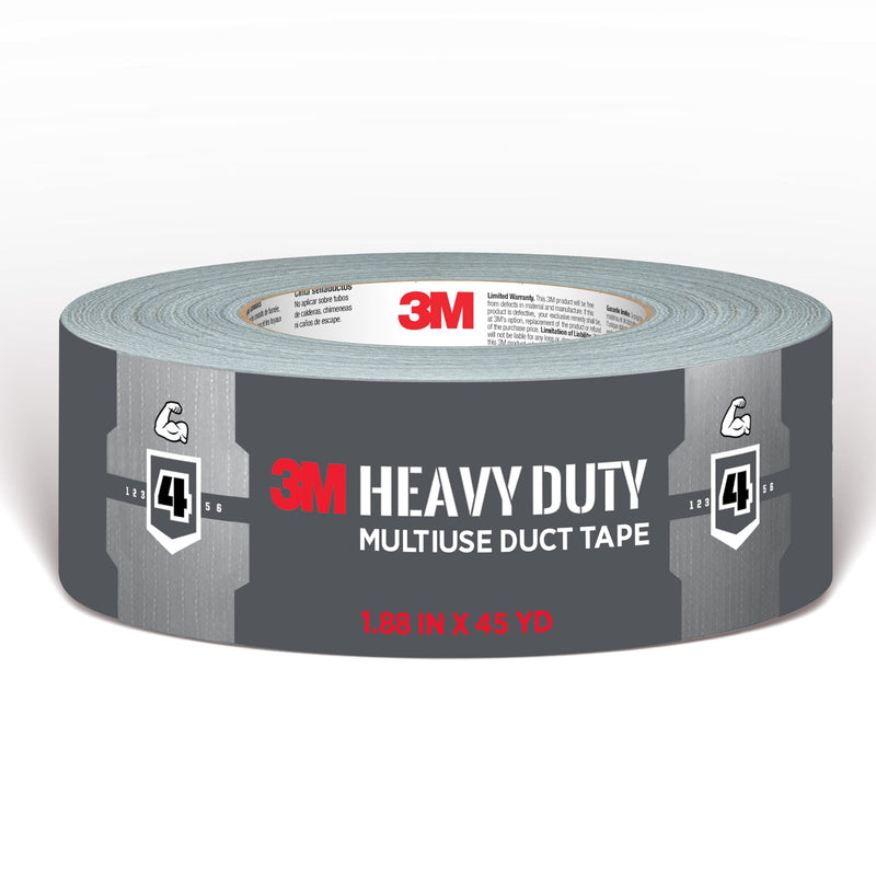 3M Heavy Duty Duct Tape, 1.88in x 45yd, 1 Roll, Multi-Surface, Temporary Solutions for Sealing, Holding, and Reinforcing, Tear by Hand Vertically and Horizontally, Staple for Every Toolbox (2145) 45 yd