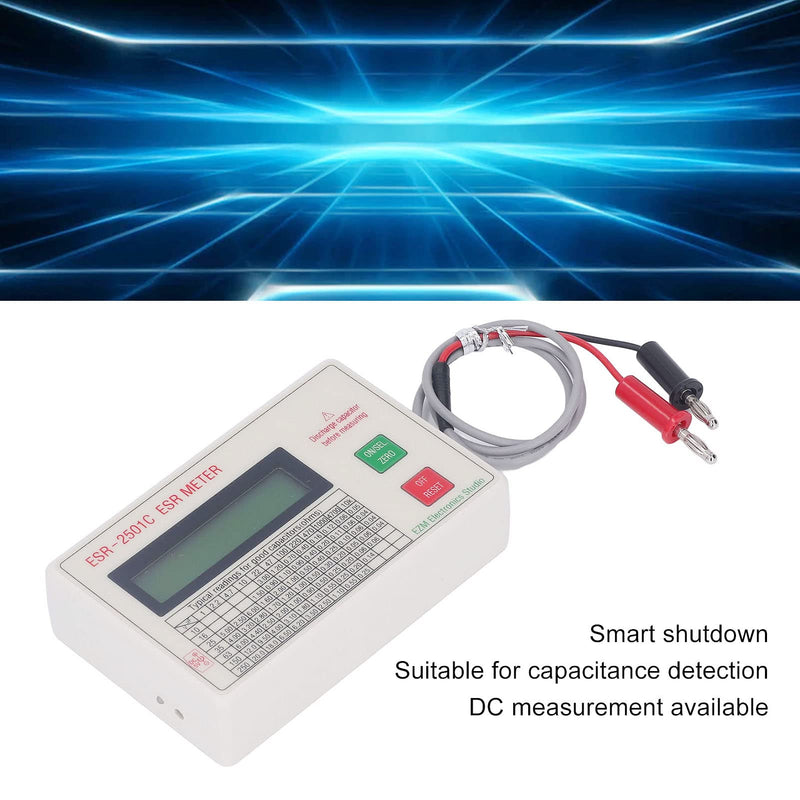 [Australia - AusPower] - Capacitor Tester, High Accuracy Capacitance Meter LCD Display Meter with Smart Shutdown Function 