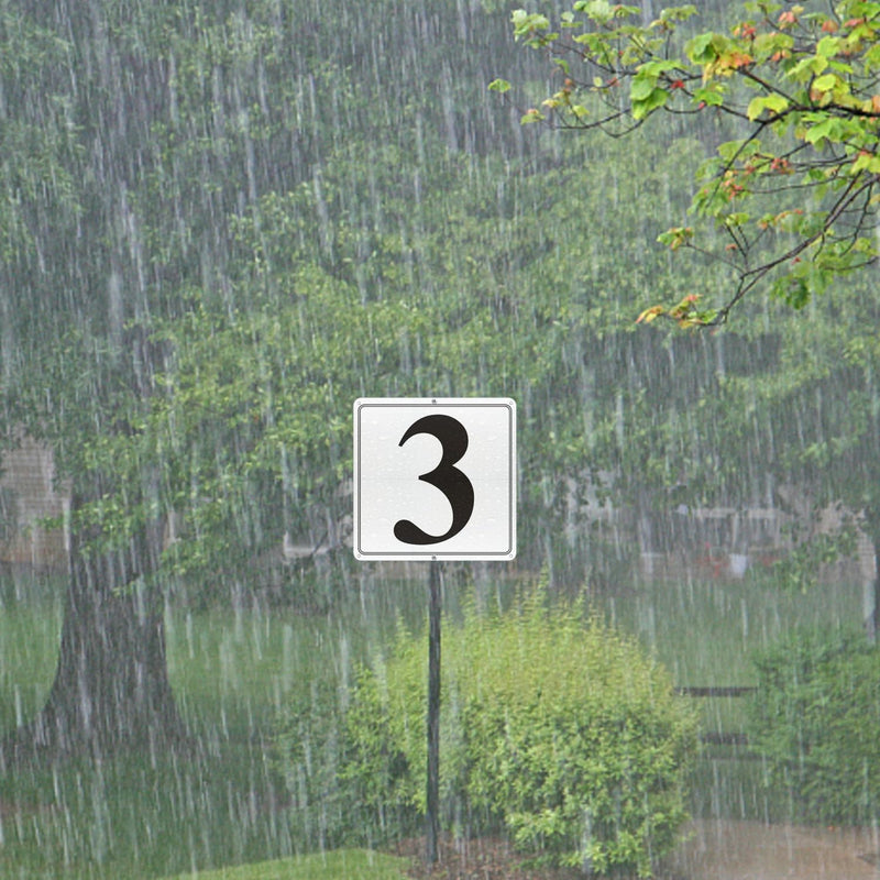 [Australia - AusPower] - Premium Aluminum Number Signs 3-12" X 12" Parking Spot Number Signs, Large Metal Numbered Signs for Floor, Dock, Court, Aisle, Field and Outdoor Use, Weather-Resistant, Easy Mounting, High Visibility 